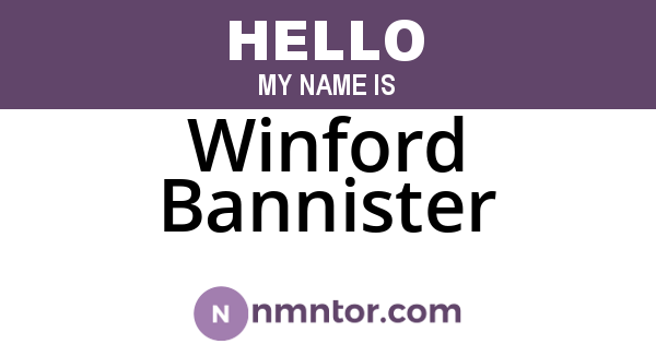 Winford Bannister