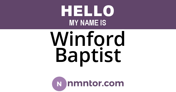 Winford Baptist