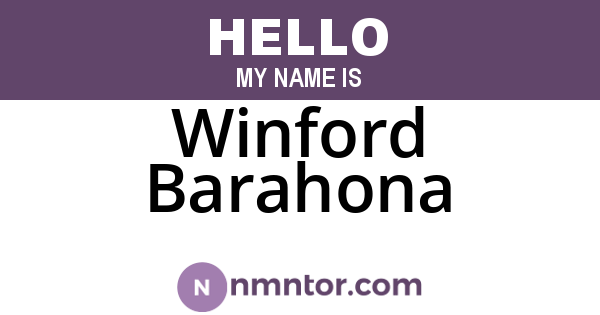 Winford Barahona