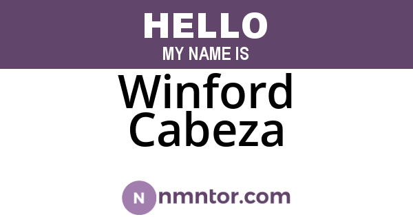Winford Cabeza