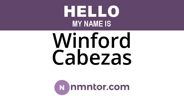 Winford Cabezas