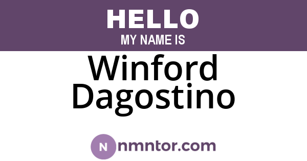 Winford Dagostino