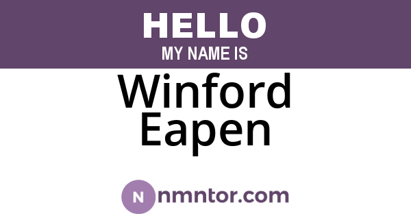 Winford Eapen