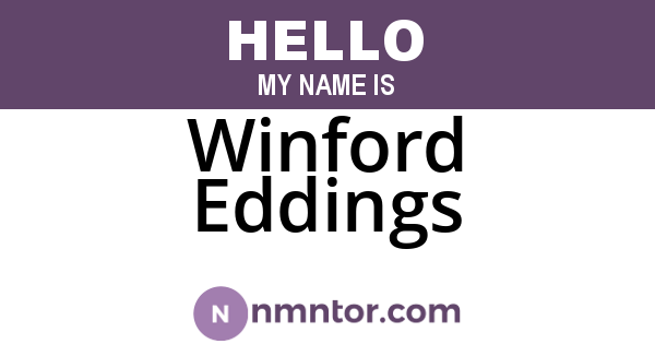 Winford Eddings
