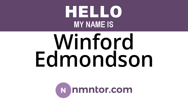 Winford Edmondson