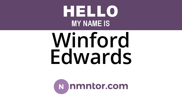 Winford Edwards