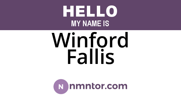 Winford Fallis