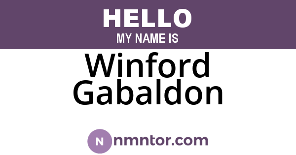 Winford Gabaldon
