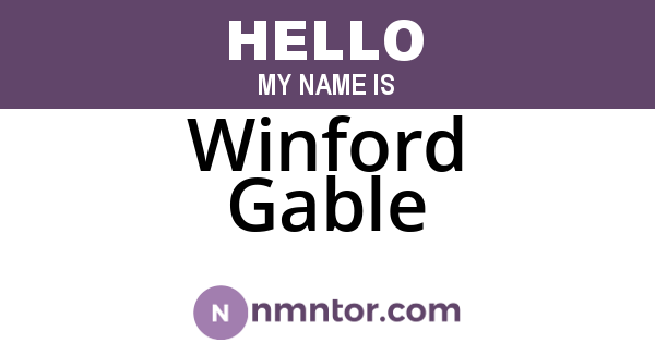 Winford Gable