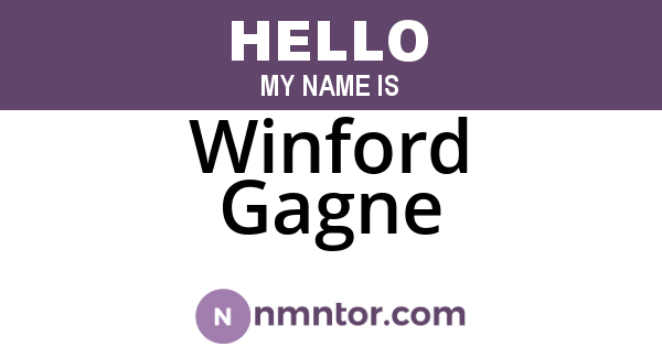 Winford Gagne