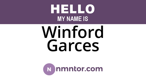 Winford Garces