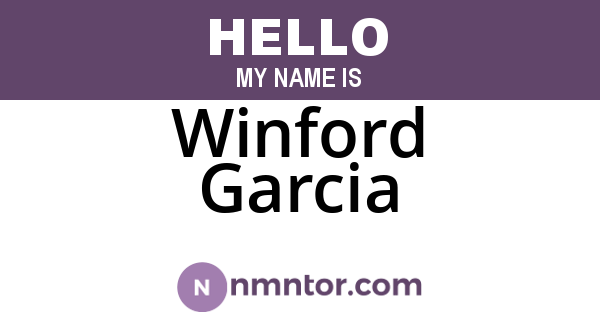 Winford Garcia