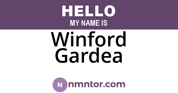 Winford Gardea