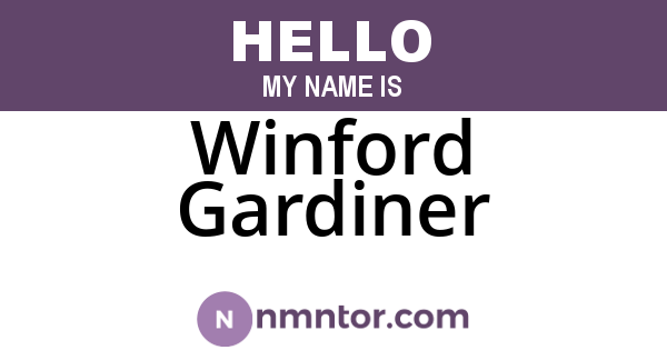 Winford Gardiner