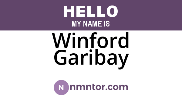 Winford Garibay
