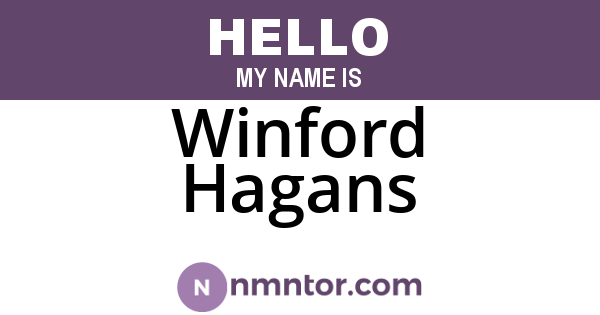Winford Hagans
