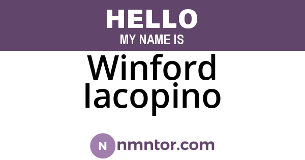 Winford Iacopino