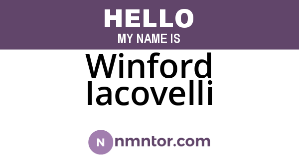 Winford Iacovelli