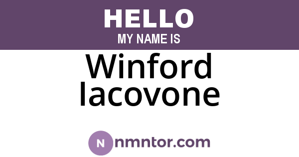 Winford Iacovone