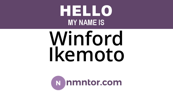 Winford Ikemoto