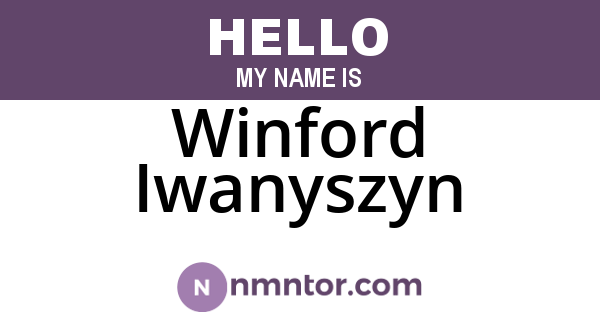 Winford Iwanyszyn