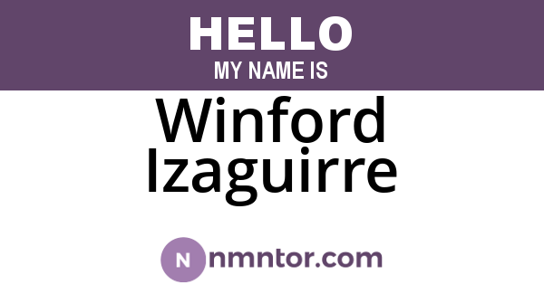 Winford Izaguirre