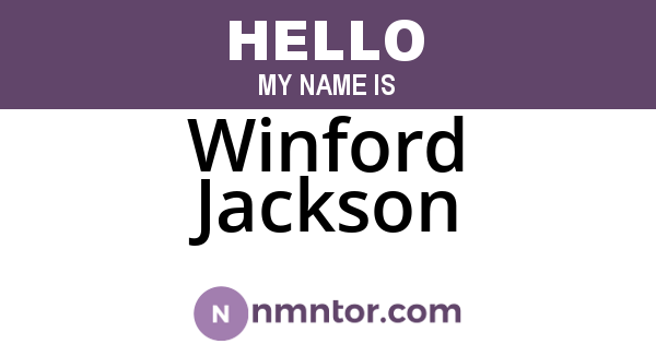 Winford Jackson