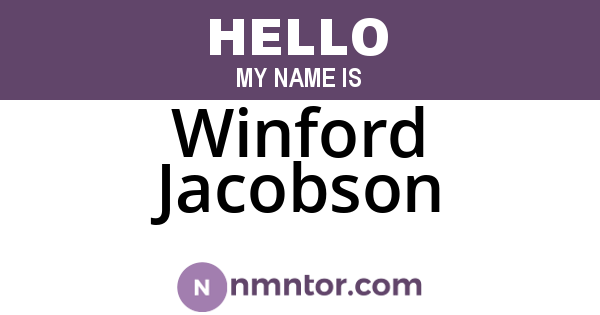 Winford Jacobson