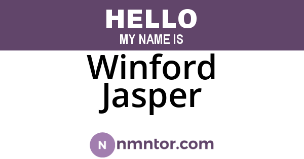 Winford Jasper
