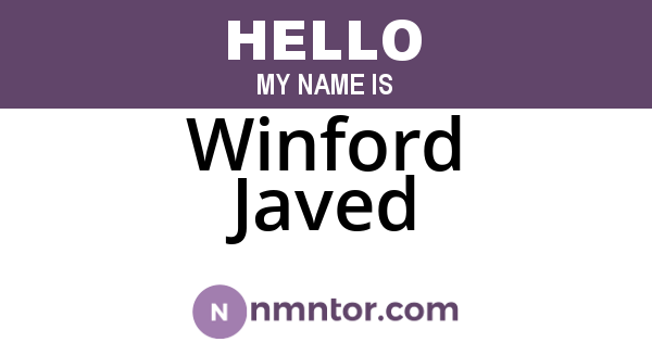 Winford Javed