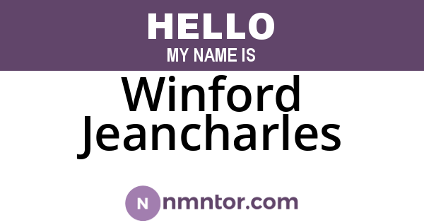 Winford Jeancharles