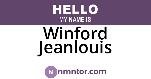 Winford Jeanlouis