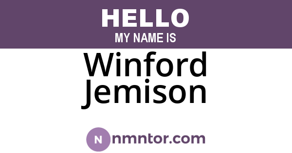 Winford Jemison