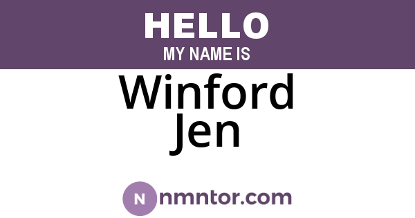 Winford Jen