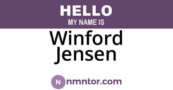 Winford Jensen