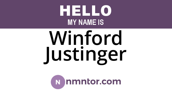 Winford Justinger