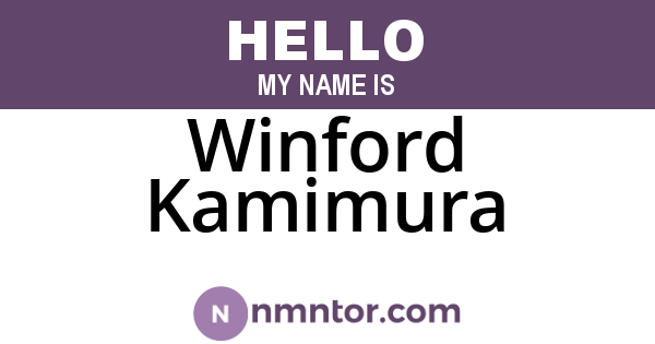 Winford Kamimura
