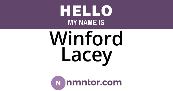 Winford Lacey