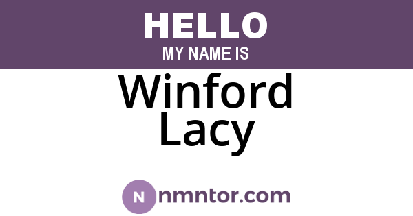 Winford Lacy