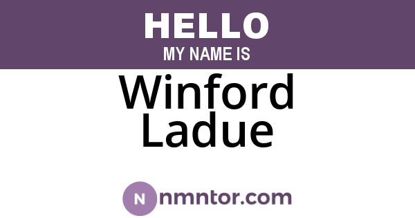 Winford Ladue