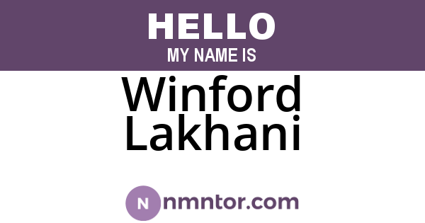 Winford Lakhani