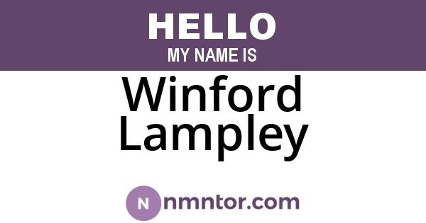 Winford Lampley
