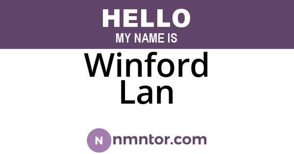 Winford Lan