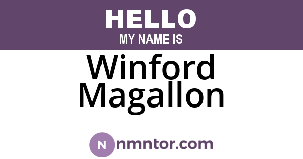 Winford Magallon