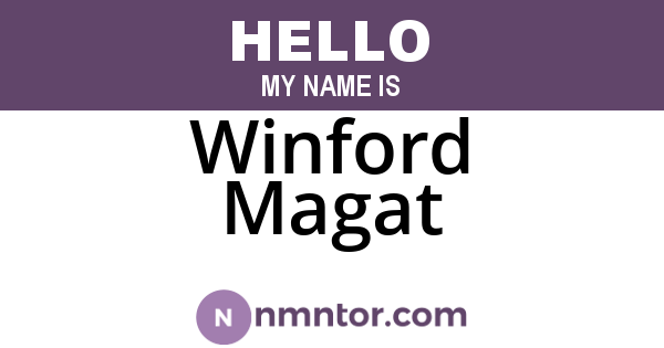 Winford Magat