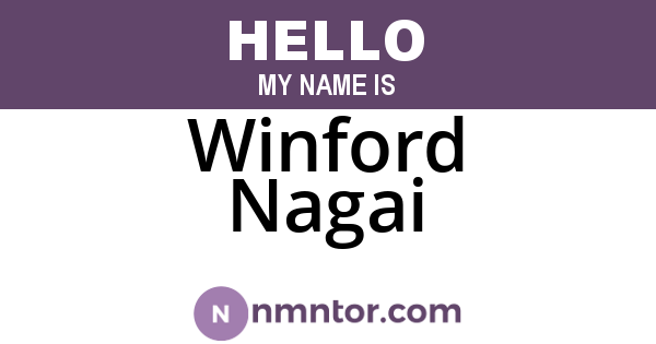 Winford Nagai