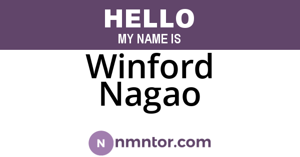 Winford Nagao