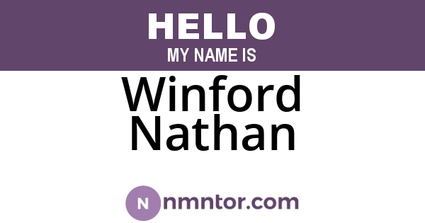 Winford Nathan