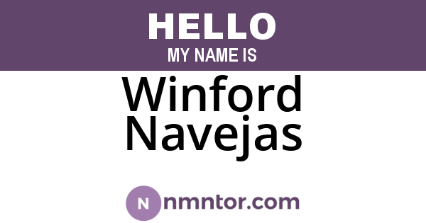 Winford Navejas