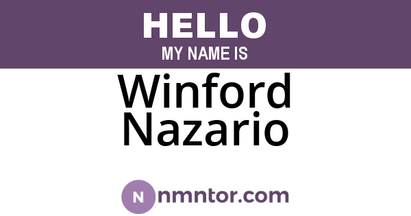 Winford Nazario